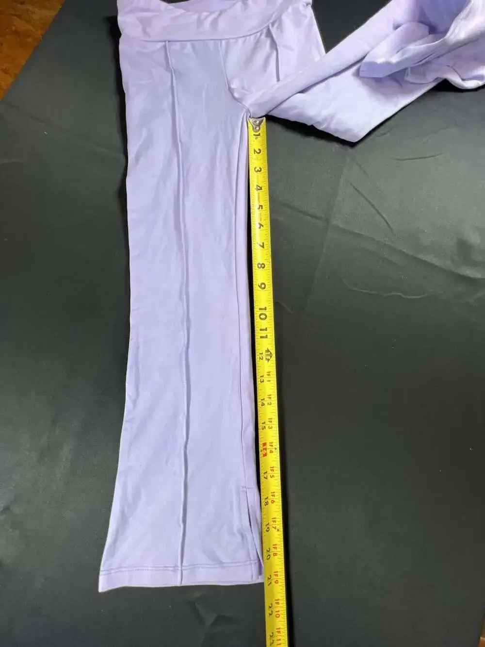 Converse Girls High Rise Wide Waistband Split Hem Leggings Size 7 Violet